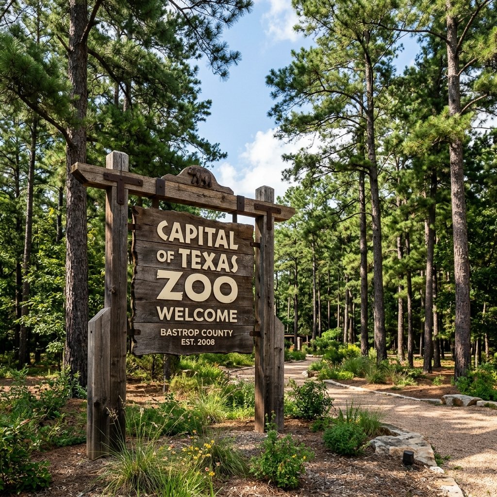 Zoo entrance welcome sign
